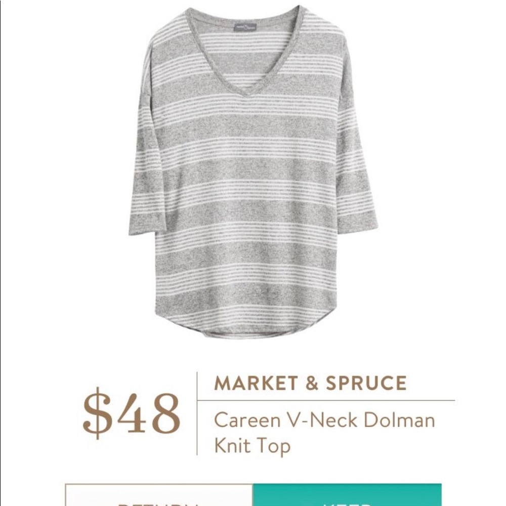 Market & Spruce careen v-neck dolman knit top